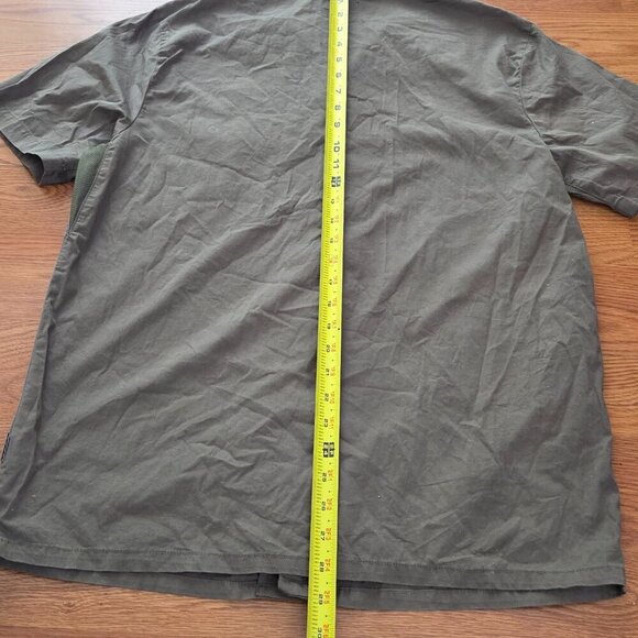 VOLCOM STONE SKATE VITALS ALEC MAJERUS Men's Woven Shirt Medium Military Green - Picture 10 of 11